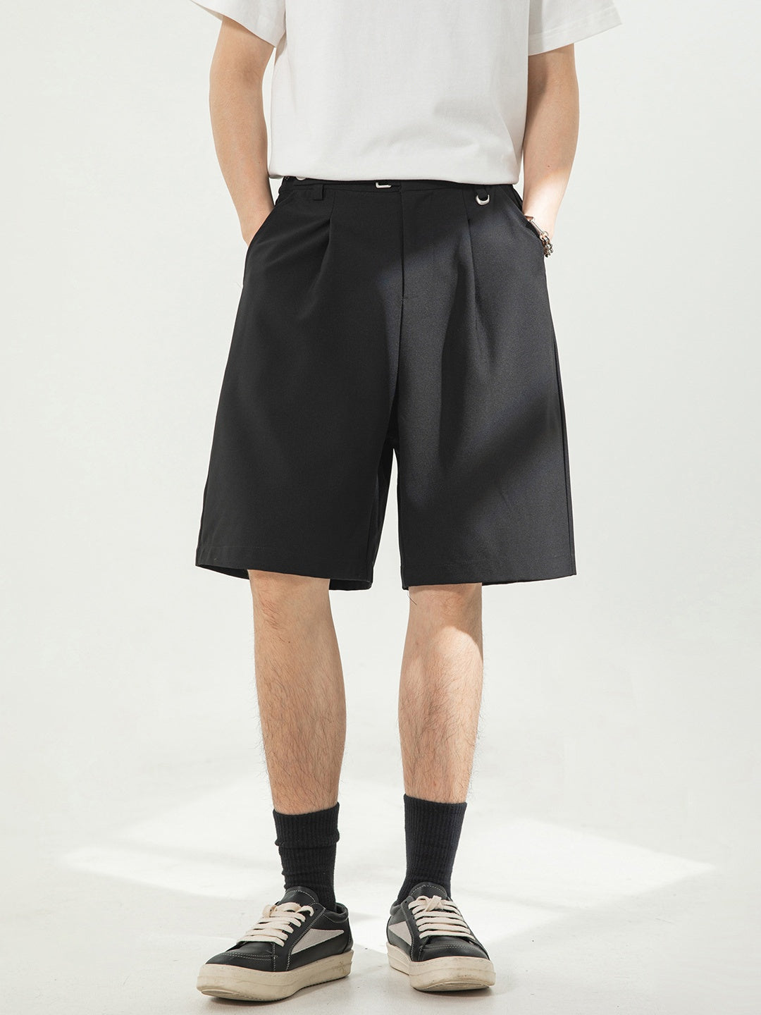 【EXPÉDITION NORMALE】Short de costume drapé coupe droite