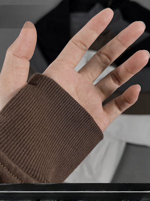 Liber Autumn Neutral wear Zipper decoration Solid Color Sweatshirts&Hoodies