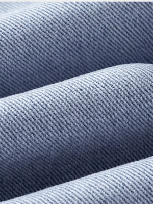 Smoky Gray Tooling Drawstring Straight Jeans