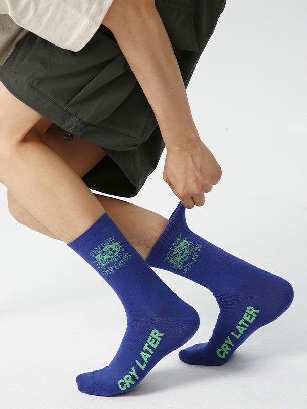 Tie-dye Moisture-wicking Breathable Crew 3-Pack Socks