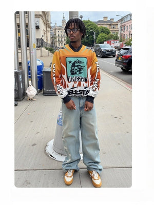 Neutral wear Printed Letter Long-sleeved T-shirt