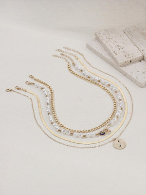 Round Tag Multi-layer Necklace