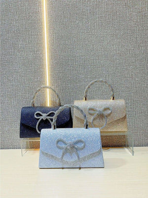 Liber Four Seasons ACC Sequin Bow Small Square Bag