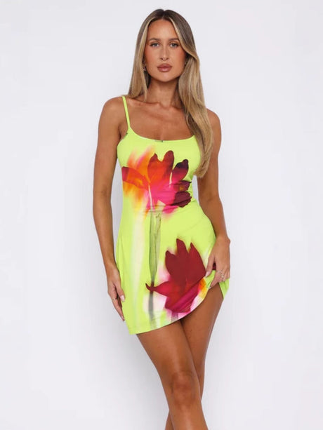Liber Summer Women's Hip Printed Mini&Short Dresses