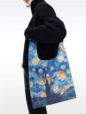 SUPER MERCY Collaboration Blind Box Crossbody Bag, Niche Design, Large Capacity, Versatile Canvas Shoulder Tote Bag For Commuting.