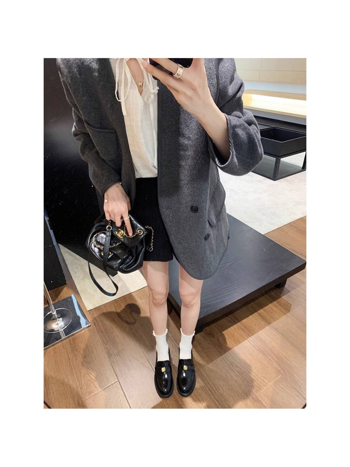 Liber Spring and Autumn Metal Buckle Women's Loafers