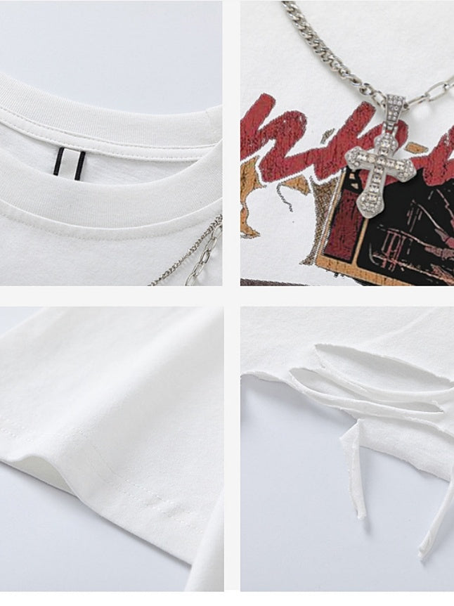 Vintage Hip Hop Loose-fit T-shirts