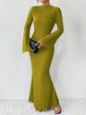 Hip-hugging Long Sleeve Slim-fit Maxi Dresses