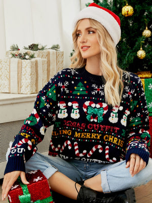 Christmas Patterns Headgear Sequins Sweaters
