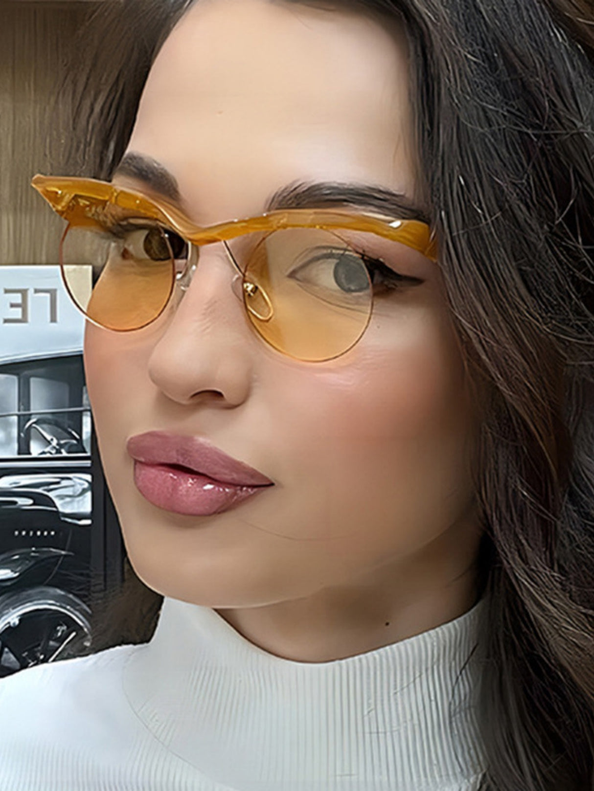 Half-rimmed Round Sunglasses