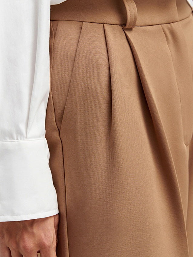 Casual, Slimming, High-waisted, Floor-length Suit Pants