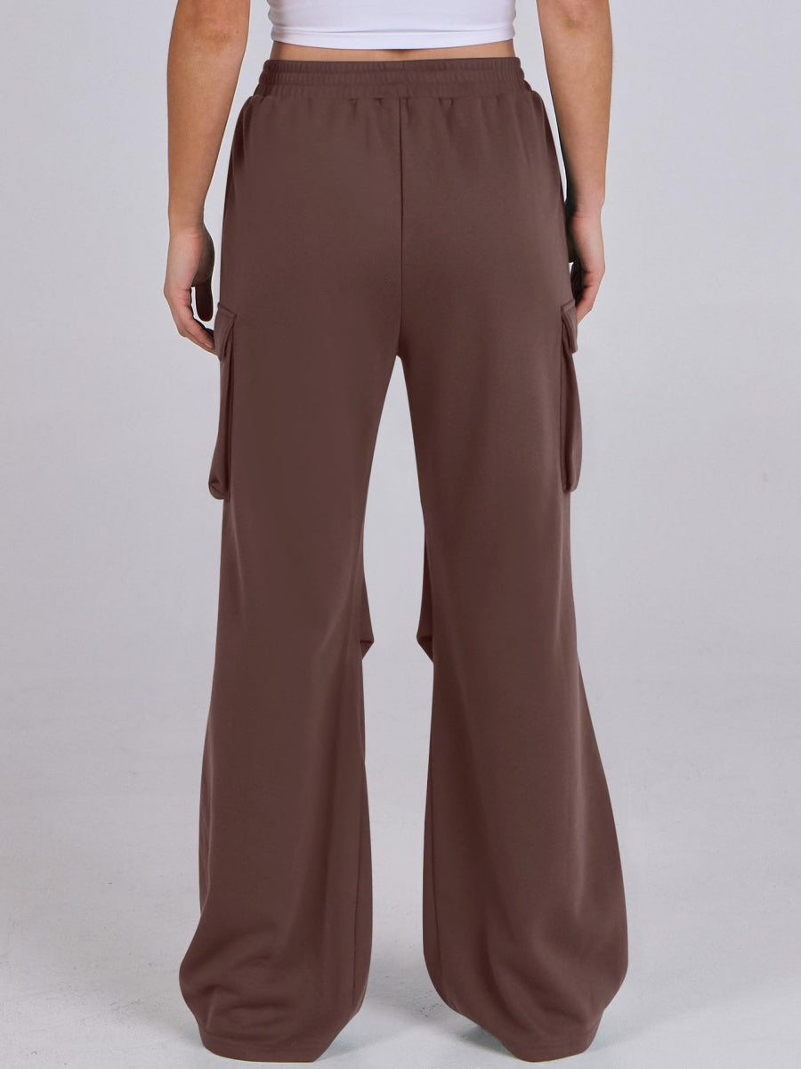 Loose-fitting Straight-leg Wide-leg Casual Cargo Pants