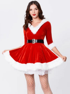 Christmas Performance Costumes Dress Belts Petticoat Multi-piece Sets