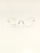 White-framed Gold Eyeglasses