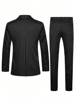 Stripes Business Dinner Wedding Suit 2-piece Sets Set