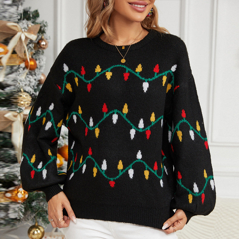 Christmas Colorful Set Loose Sweater