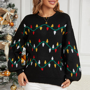 Christmas Colorful Set Loose Sweater