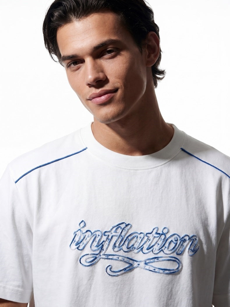 Applique Color-blocked T-shirts