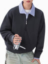 Poloshirt mit Streifenmuster und angedeuteter Lage