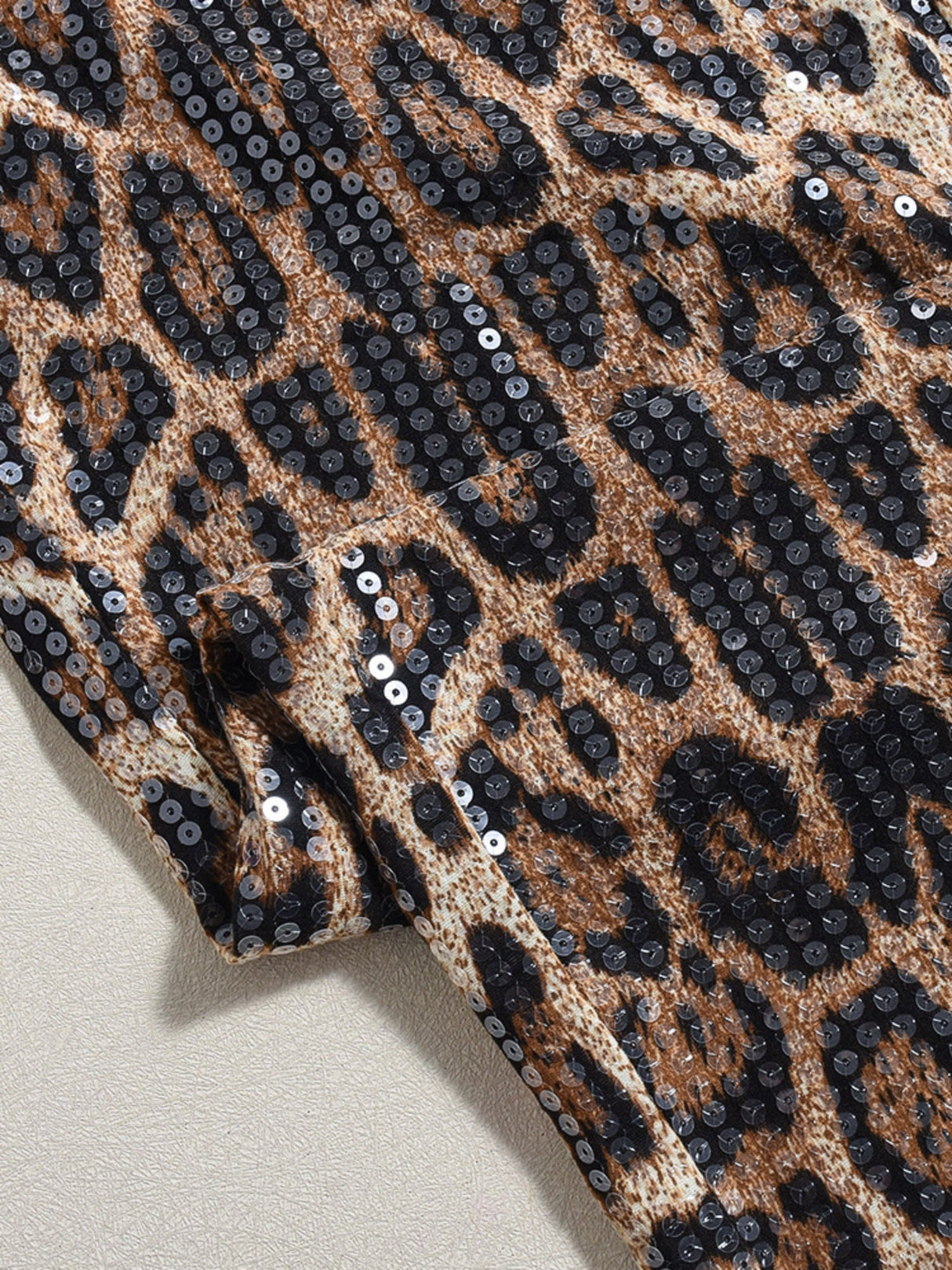 Leopard Print Sequins Pants