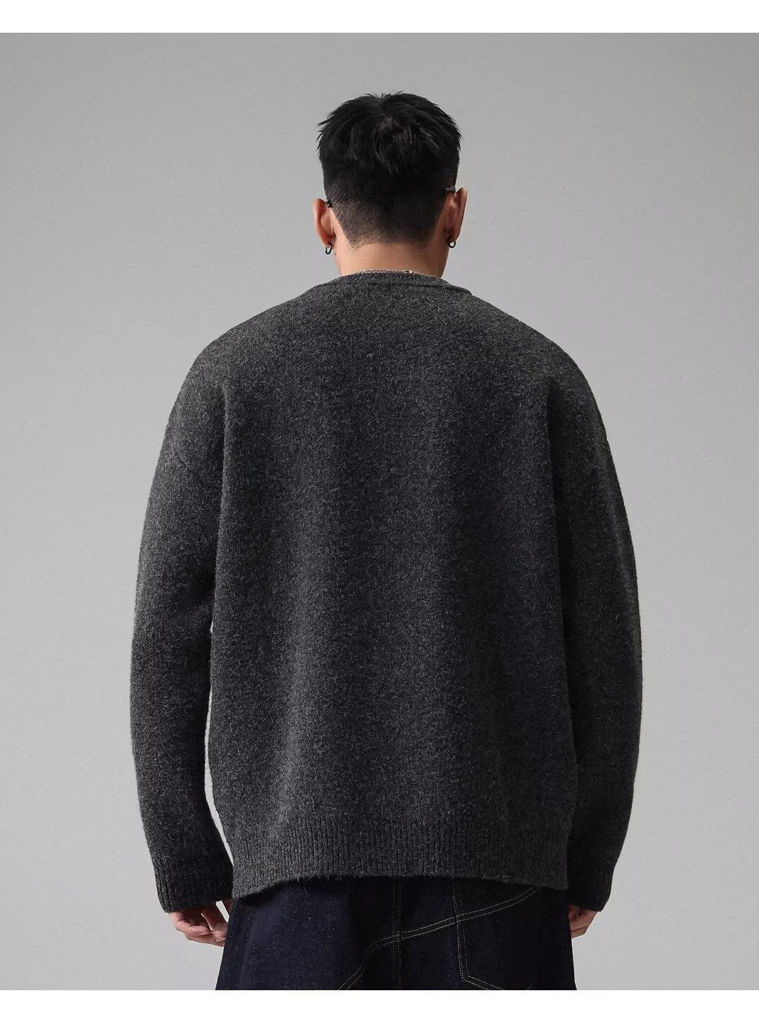 Pullover mit Cartoon-Welpenmuster