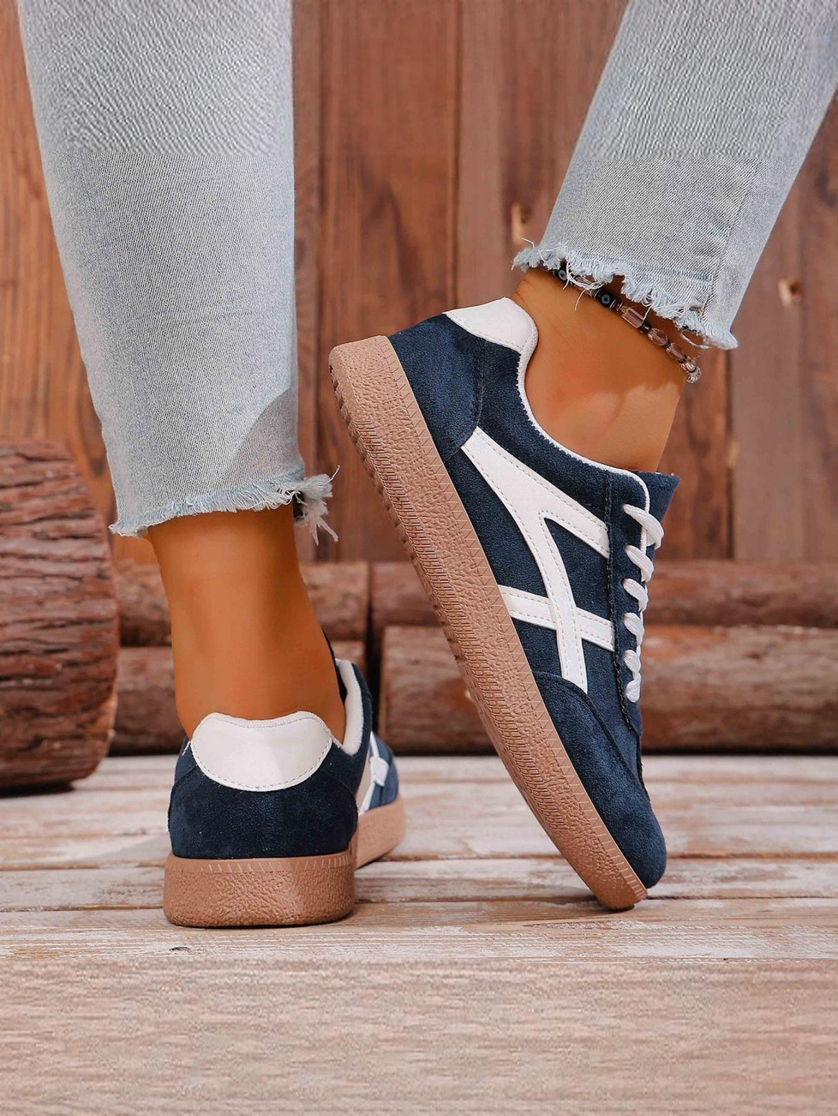 Retro Color-blocked German Training Shoes And Sneakers