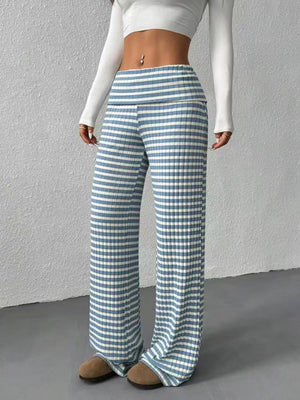 Y2K Bow Stripes Color Blocking Sweet Pants