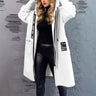 Mid-length Hooded Jacket Zippered Pocket Street Leisure Long-sleeved Coat