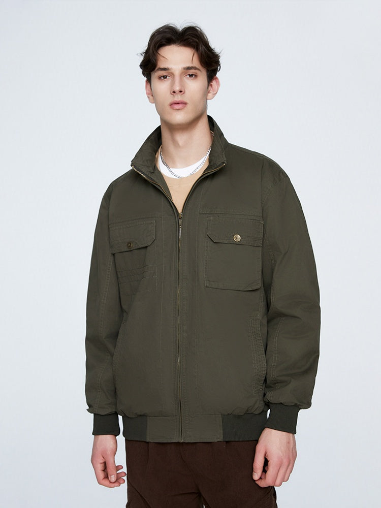 Thin Stand Collar Personality Outdoor All-match Work Jacket
