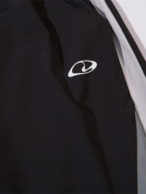 Color-Block Patch-Pocket Elastic-Waist Loose Cargo Pants