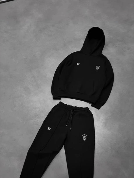 Personality Zipper Hoodies Set