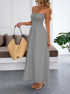 Strapless Waist Corset Maxi Dresses