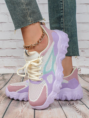 Color-blocked Unisex Casual Sneakers
