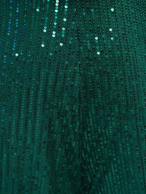 V-neck Long Sleeve Grace Waist Slimming Sequins With Belt Bodysuit