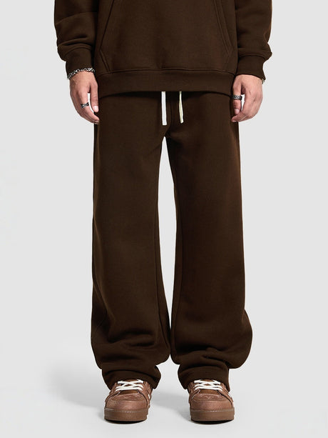 Solid Color All-match Plush Loose Hooded Hoodie Set