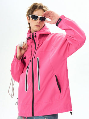 Outdoor Reflective On Foot Camping Mountain Climbing Hooded Windproof Jacket