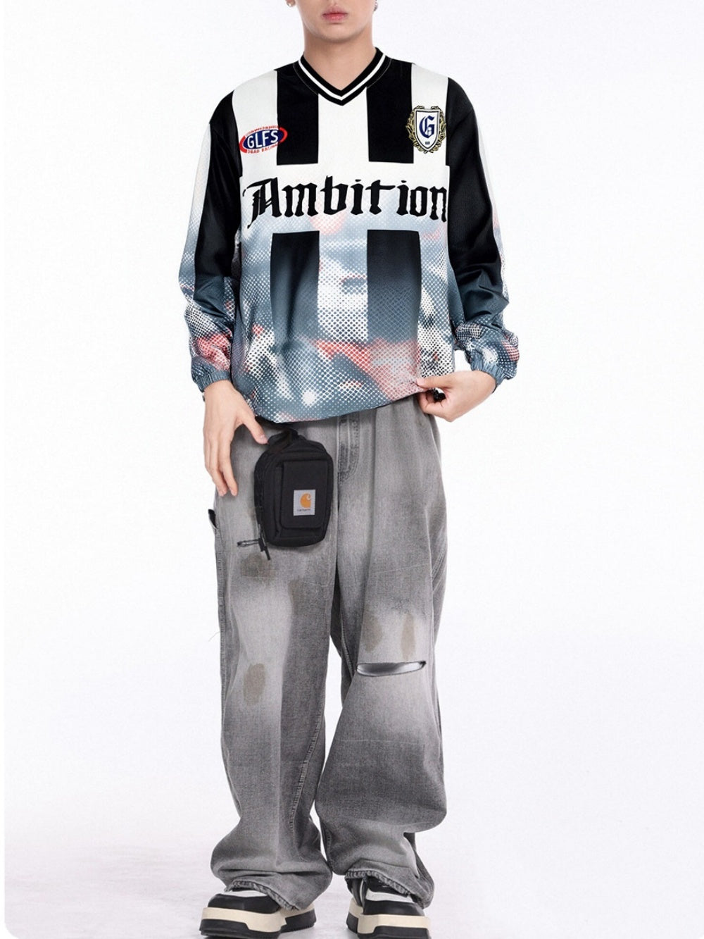 Liber Autumn Neutral wear Printed Stripes T-shirts