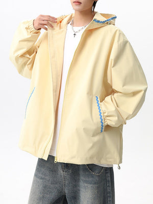 Vestes de travail amples à capuche bicolores