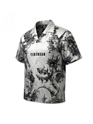 Jacquard Dark Pattern Cuban Territory Vintage Shirts