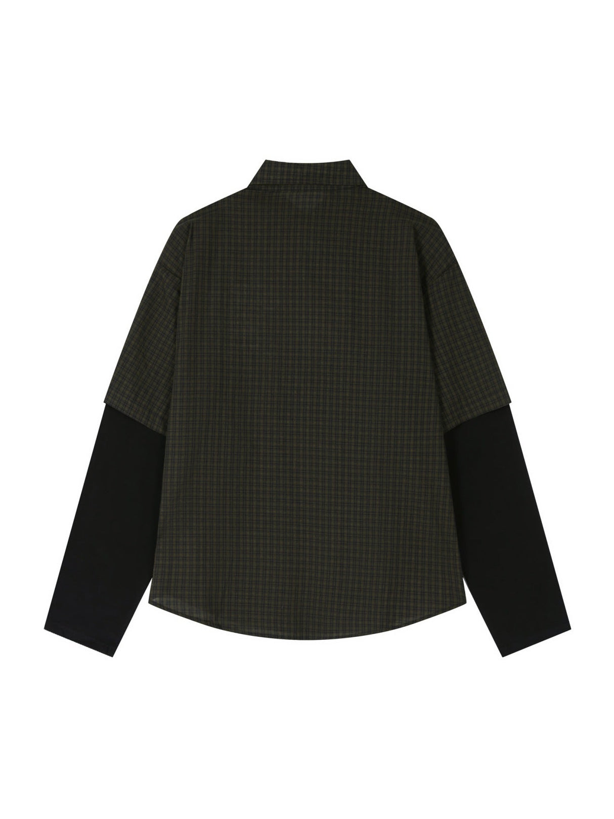 Liber Autumn Neutral wear Fake two pieces Plaid Shirts
