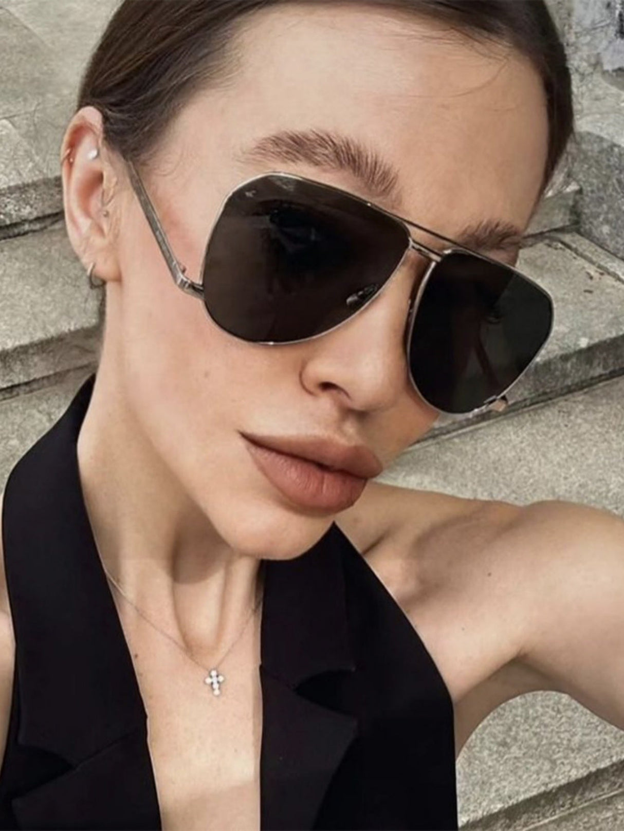 Oversized, Irregularly Shaped Sunglasses