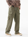 Corduroy Plush Loose Wide-leg Straight Cargo Trousers