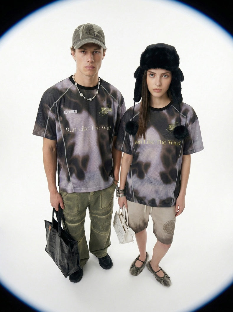 Mesh Breathable Printed T-shirts