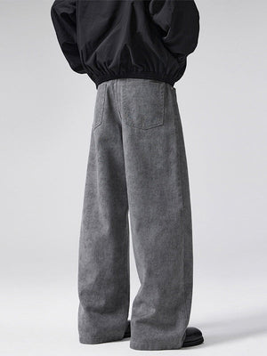 Retro Tie-dye Printed A-shaped Old Loose Floor-length Trousers