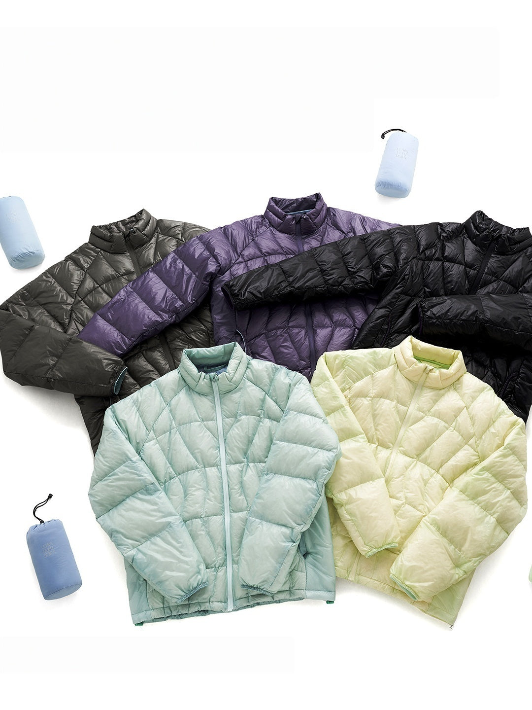 Dandelion Lightweight Stand Collar 90 Velvet Storage Down Jacket