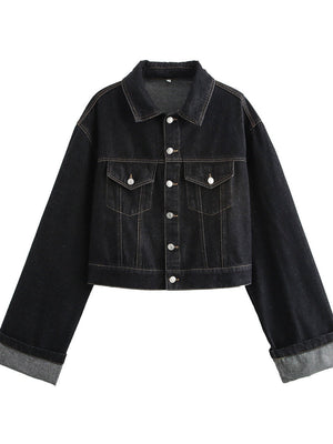 Regular Pocket Decoration Denim Jacket