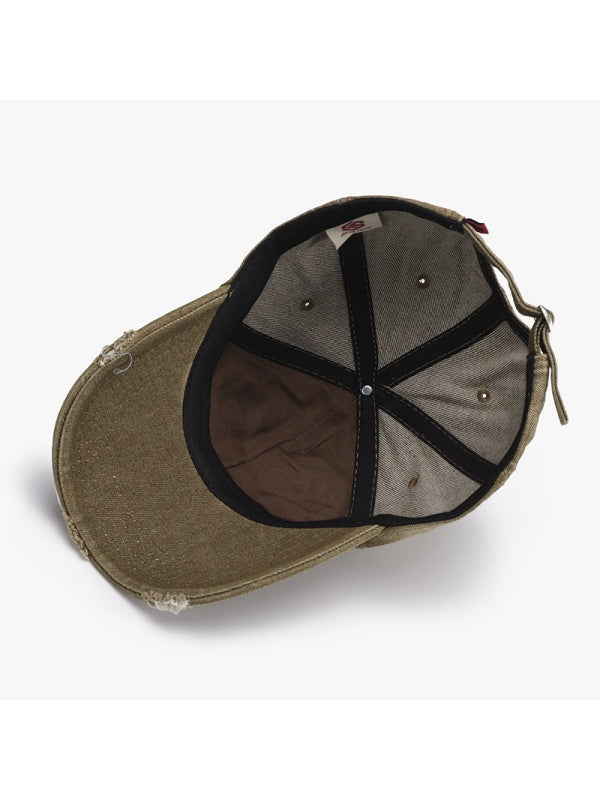 Letter Embroidery Washed Baseball Caps