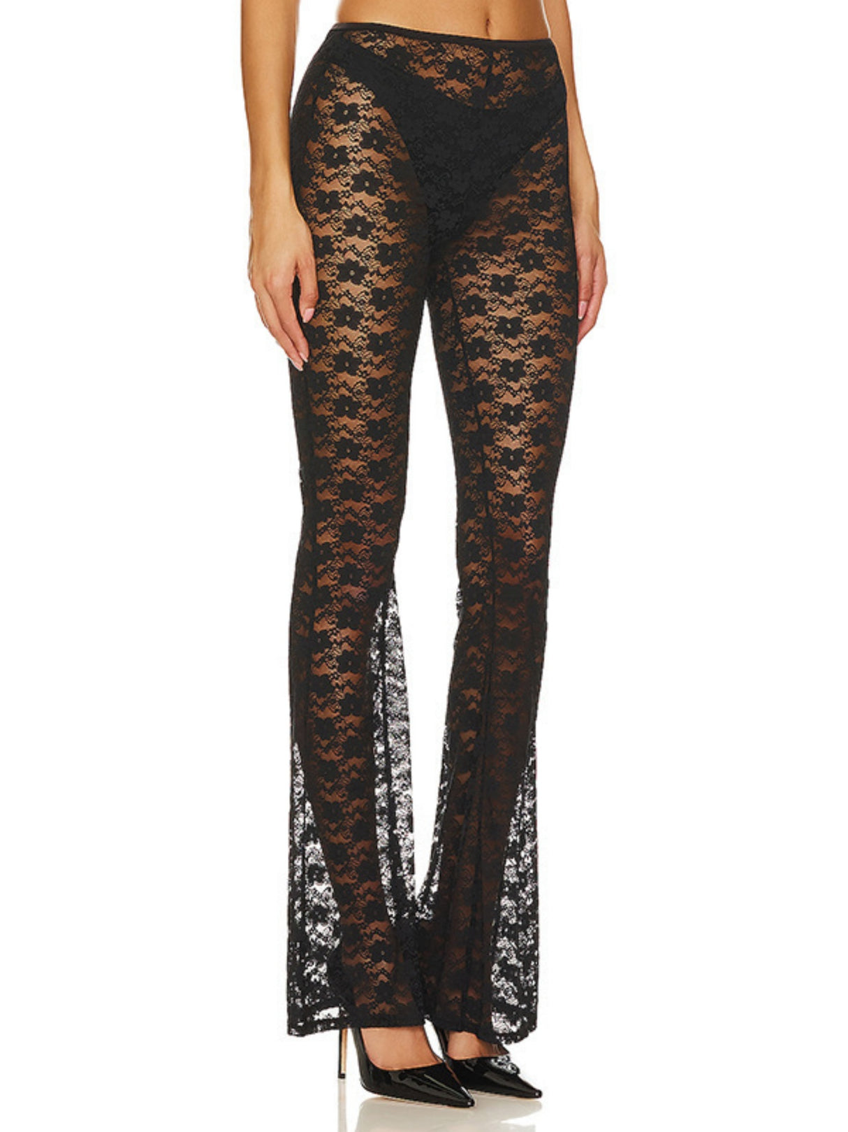 Lace See-through Sexy Mesh High-elasticity Trousers