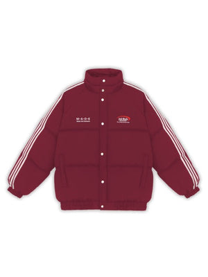 Ribbon Letter Embroidery Keep Warm College Style Cotton Clothes Coat