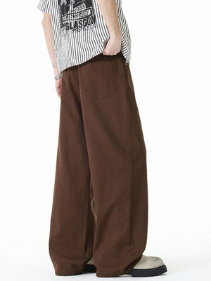 Versatile Straight-fit Wide-leg Pants